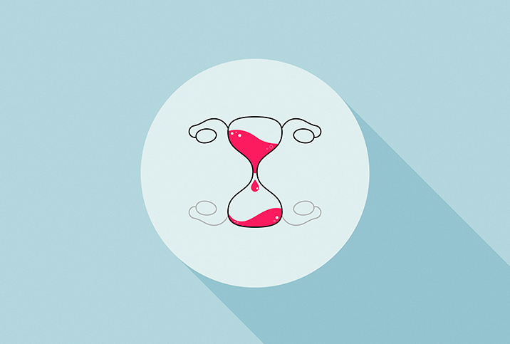 The female reproductive system is in the shape of an hourglass with blood instead of sand.