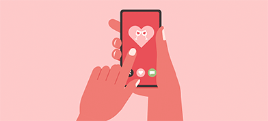finger-pressing-on-cellphone-dating-app