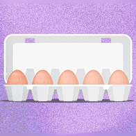 Brown-eggs-disappear-one-at-a-time-from-a-white-carton