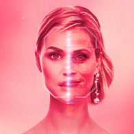 An AI program generates a celebrity head over the body of a woman.