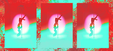 Three-copies-of-a-woman-upside-down-on-a-stripper-pole