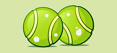 Two-tennis-balls-together-with-white-spots