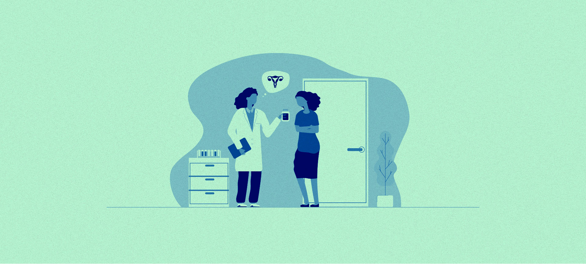 A women talks to her doctor about her sexual health.