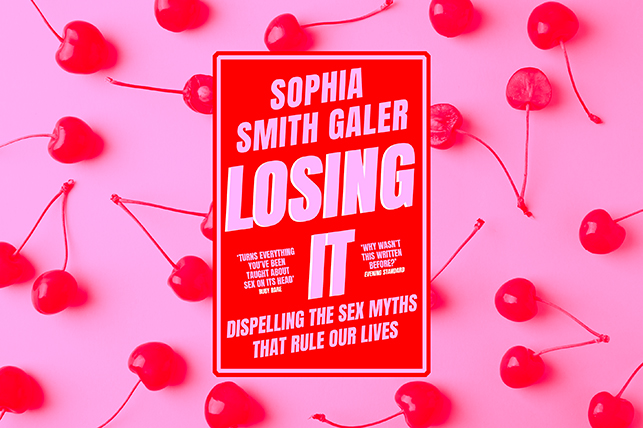 The cover of Losing It is against a pink background of cherries.