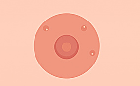 A nipple with montgomery glands.