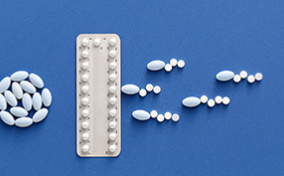 A packet of birth control stops semen made of pills from getting to an ovary made of pills.